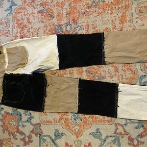 Colorblock Patchwork Pants
